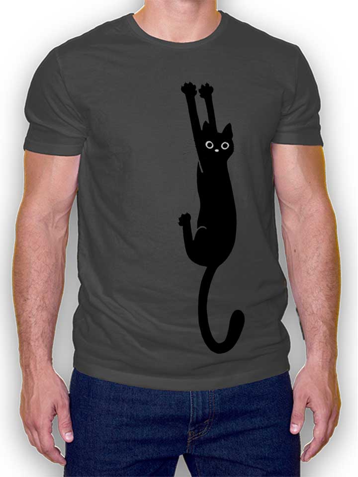 Cat T-Shirt gris-fonc L
