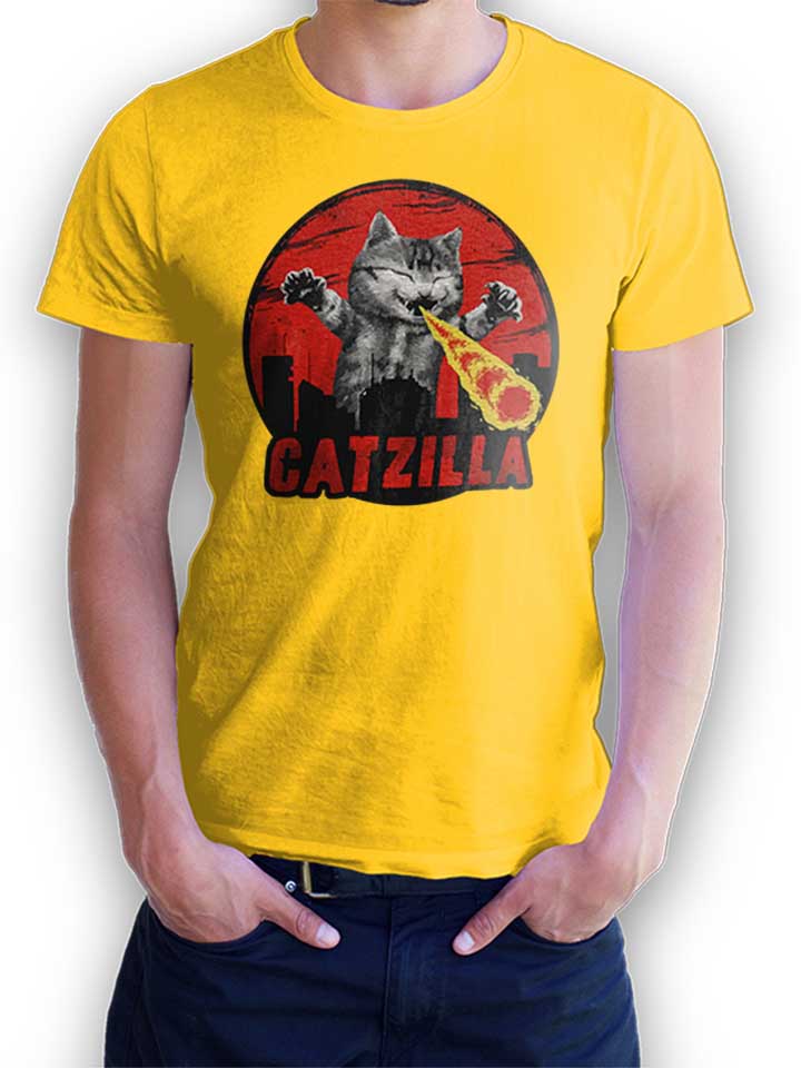 catzilla-t-shirt gelb 1