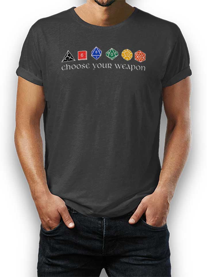 Choose Your Weapon Camiseta gris-oscuro L
