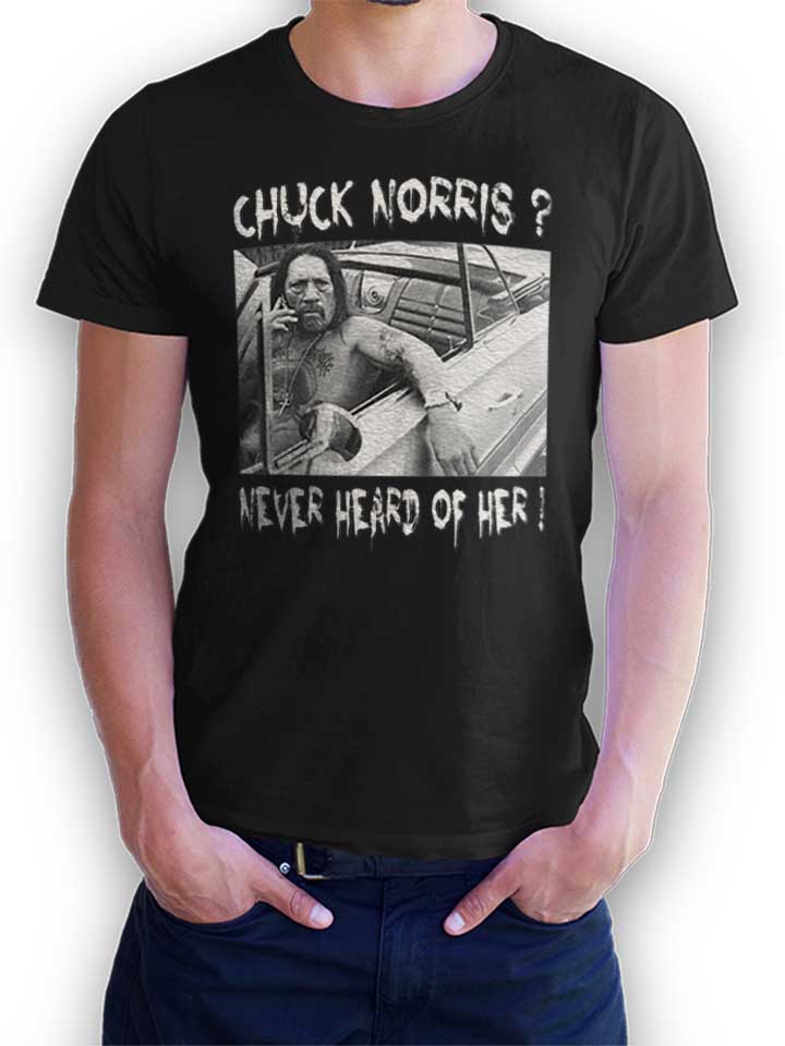 Chuck Norris Never Heard Of Her Camiseta negro L