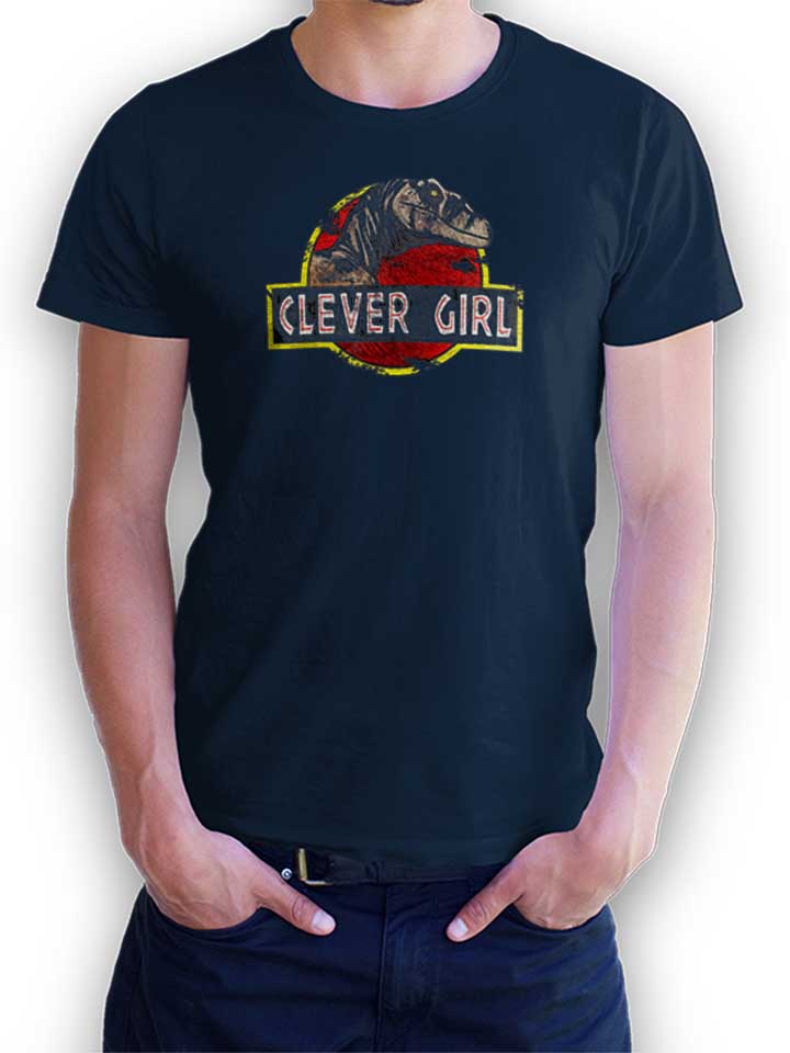 Clever Girl Jurassic Park Camiseta azul-marino L