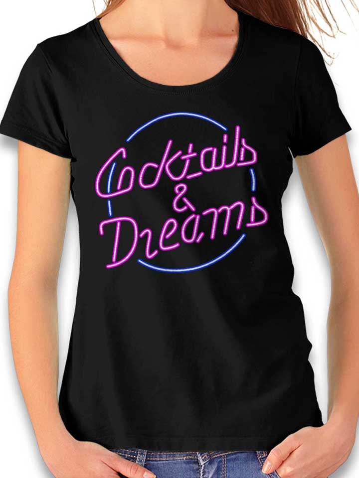 coctails-and-dreams-damen-t-shirt schwarz 1