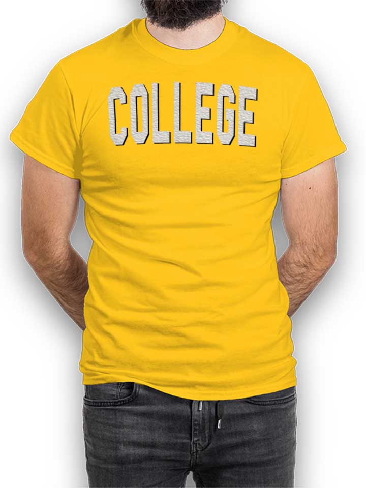 College T-Shirt giallo L