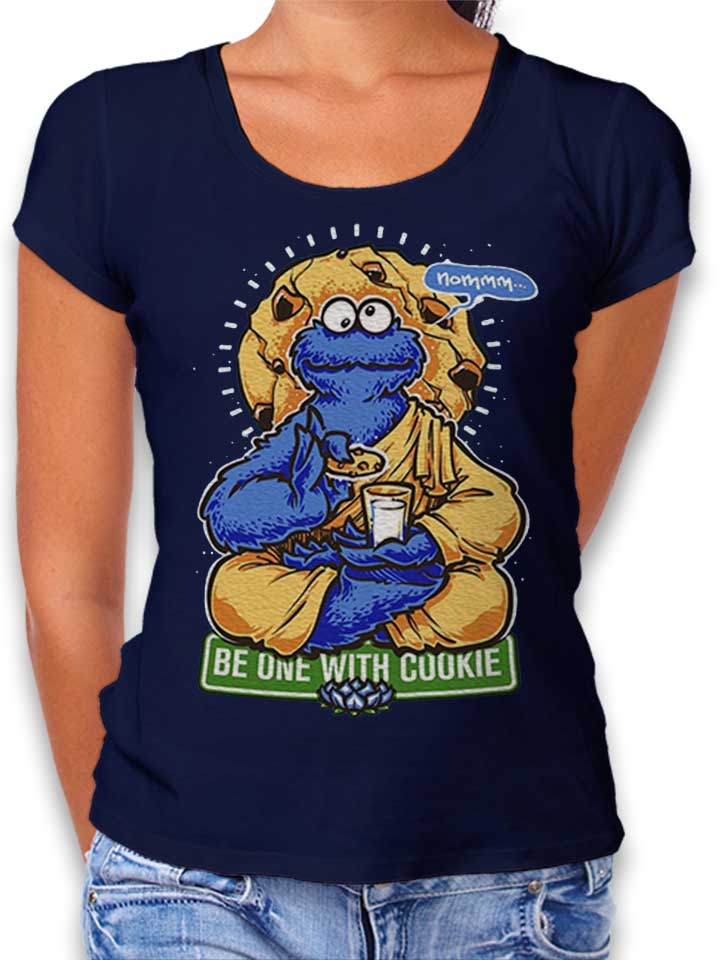 Cookie Monster Yoga Womens T-Shirt deep-navy L
