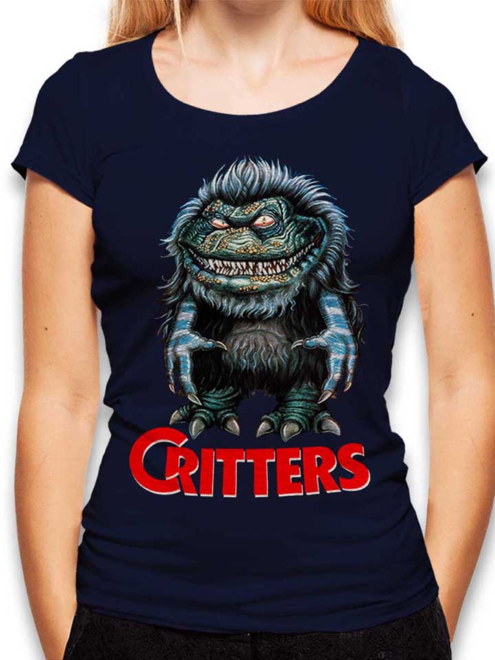 Critters Camiseta Mujer azul-marino L