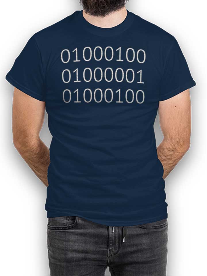 Dad In Binary Code T-Shirt navy L
