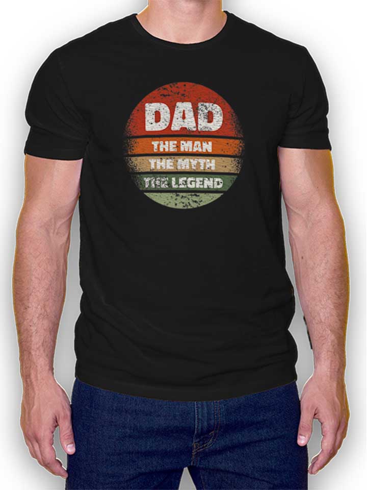 dad-man-myth-legend-t-shirt schwarz 1