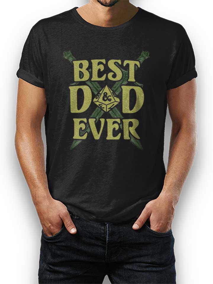 Dandd Best Dad Ever Camiseta negro L