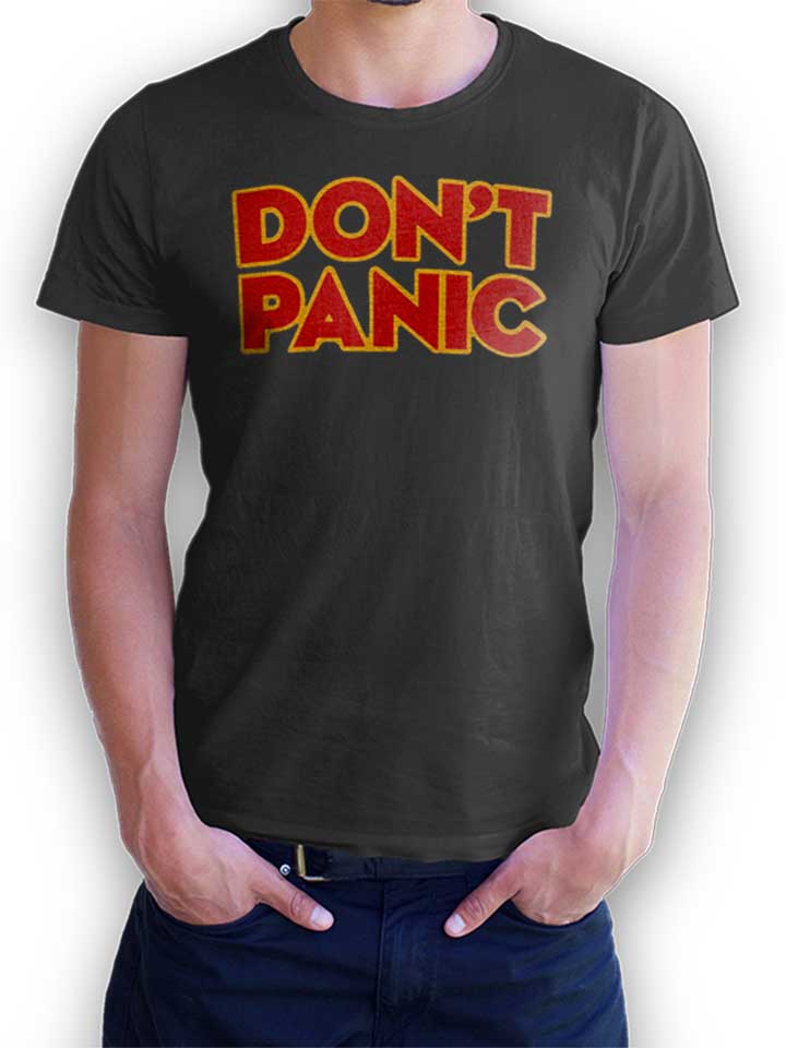 Don T Panic Camiseta gris-oscuro L