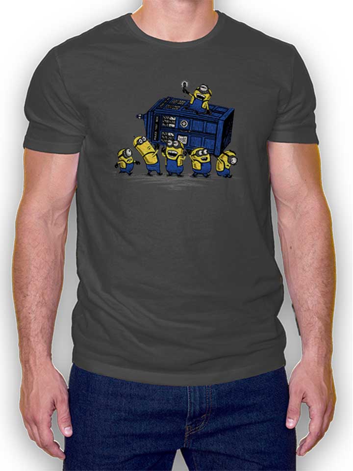 Dr Who Minions T-Shirt gris-fonc L