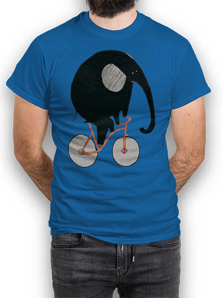 Elephant Bike T-Shirt bleu-roi L