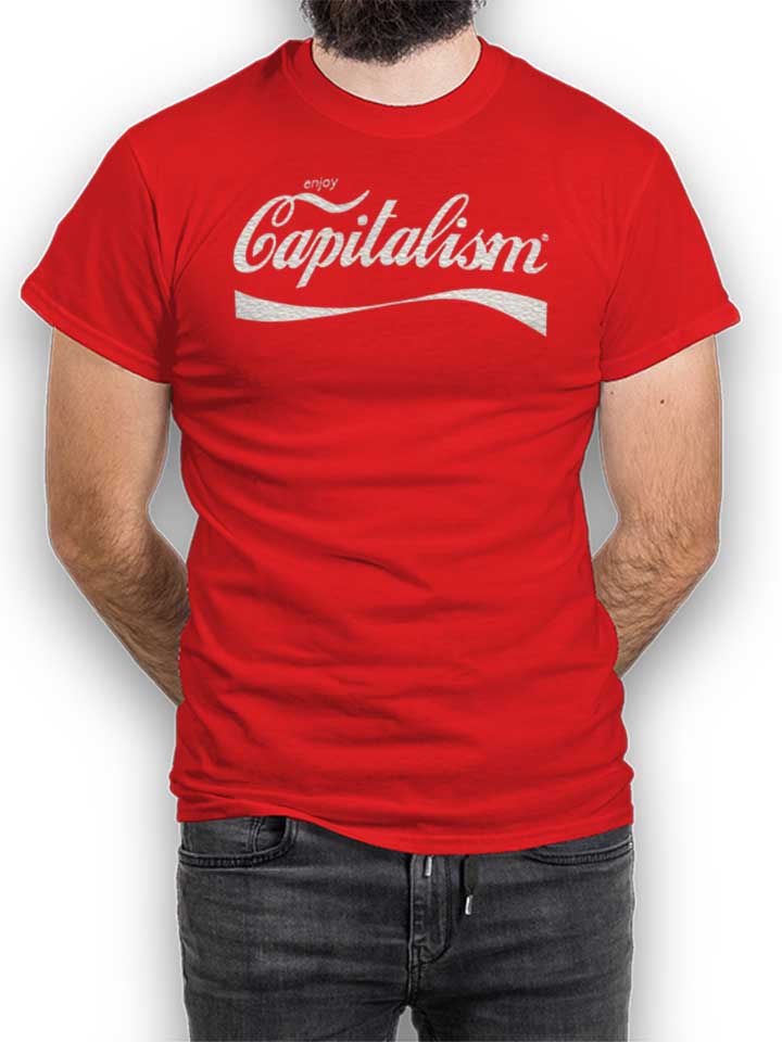 Enjoy Capitalism T-Shirt rouge L