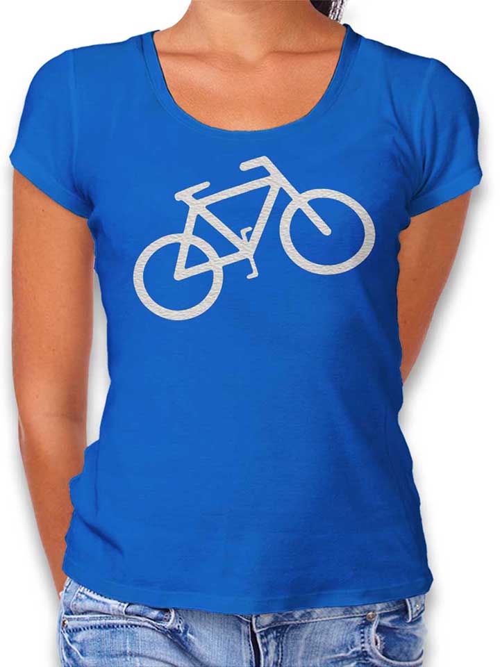Fahrrad Wheelie T-Shirt Donna blu-royal L