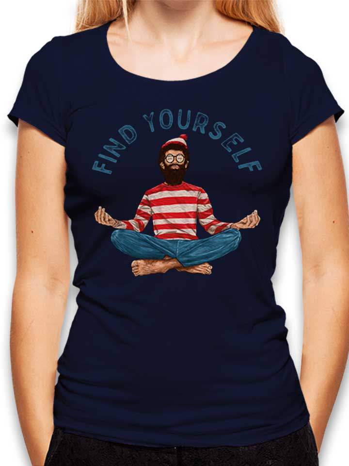 Find Yourself Yoga Womens T-Shirt deep-navy L