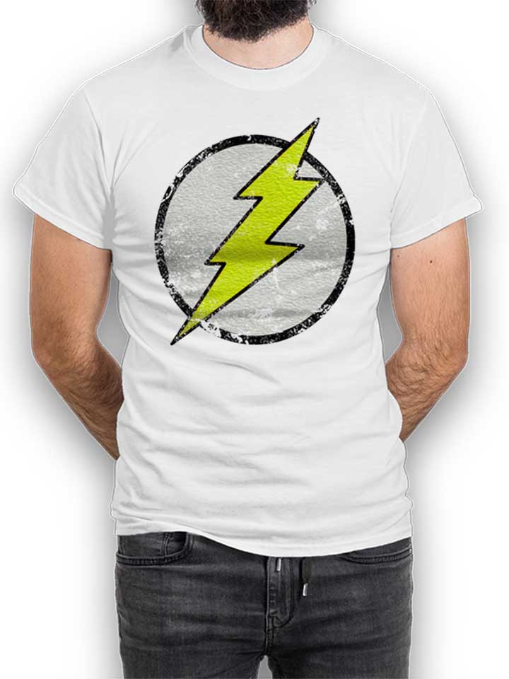 Flash Logo Vintage Kinder T-Shirt weiss 110 / 116