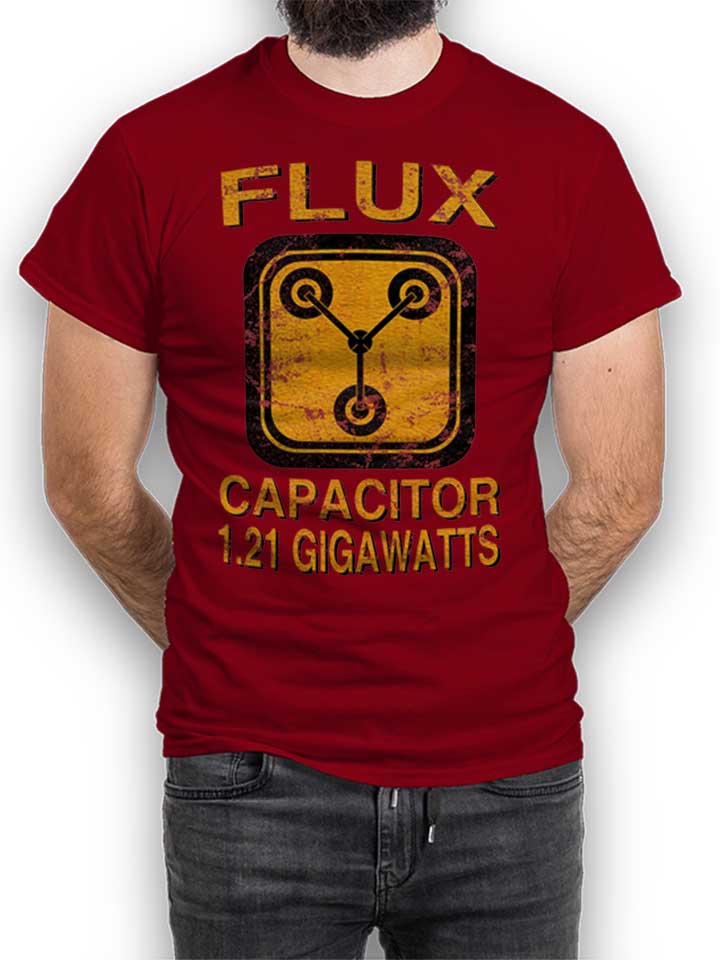 flux-capacitor-back-to-the-future-t-shirt bordeaux 1