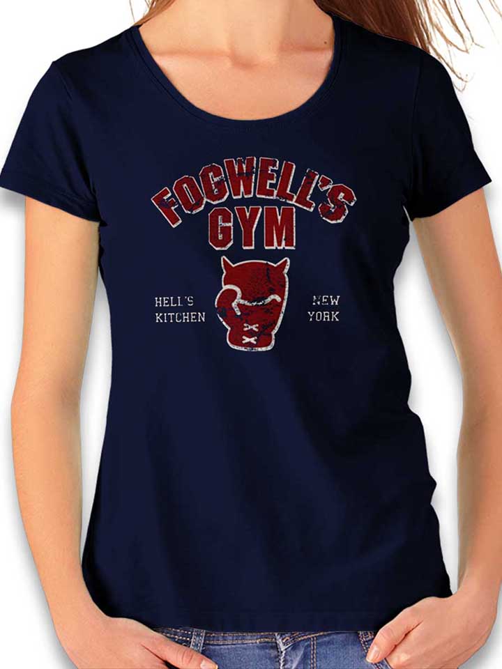 fogwells-gym-damage-damen-t-shirt dunkelblau 1