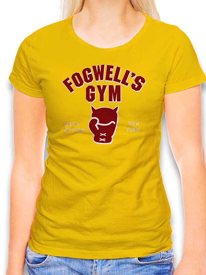 Fogwells Gym Womens T-Shirt yellow L