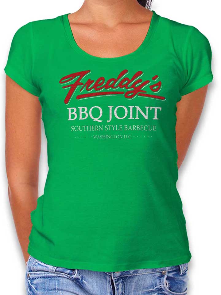 Freddys Bbq Joint T-Shirt Femme vert L