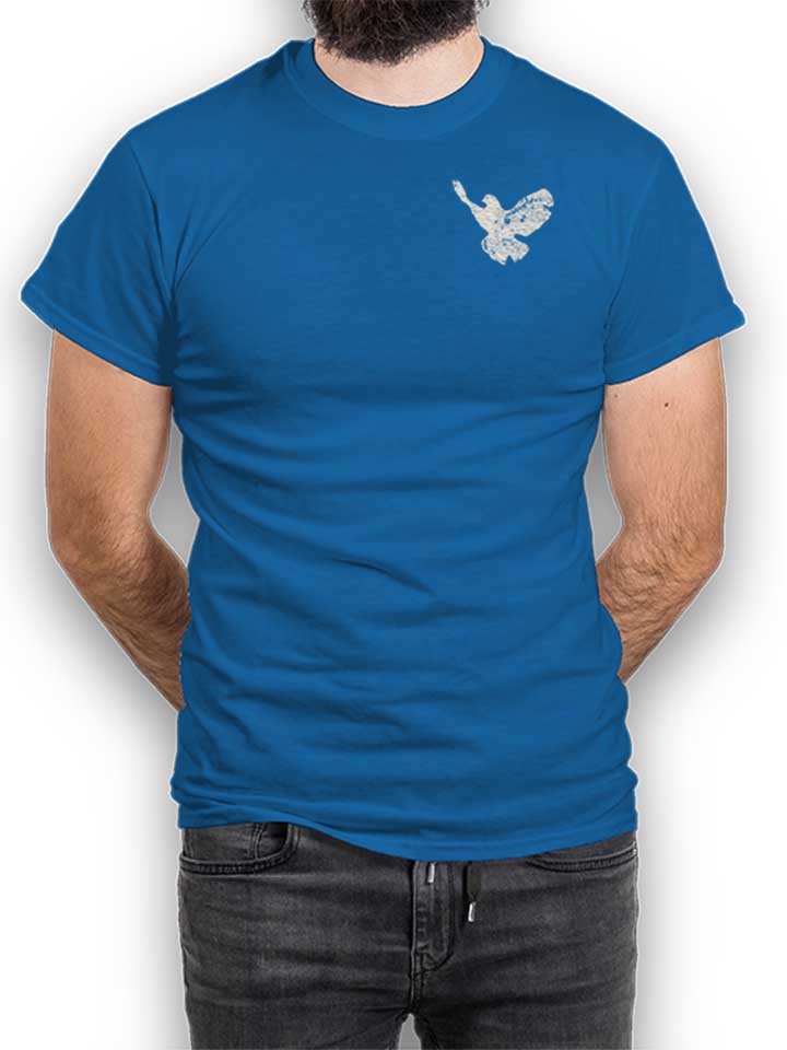 Friedenstaube Vintage Chest Print T-Shirt bleu-roi L