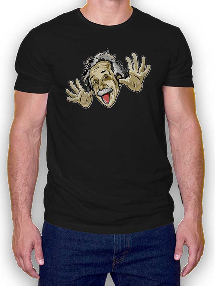 Funny Albert Einstein Camiseta negro L