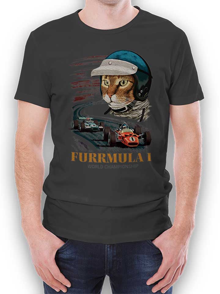 Furrmula 1 Cat Camiseta gris-oscuro L