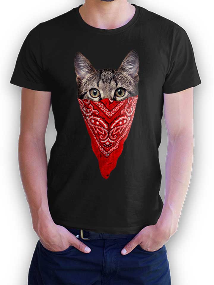 Gangster Cat T-Shirt black L