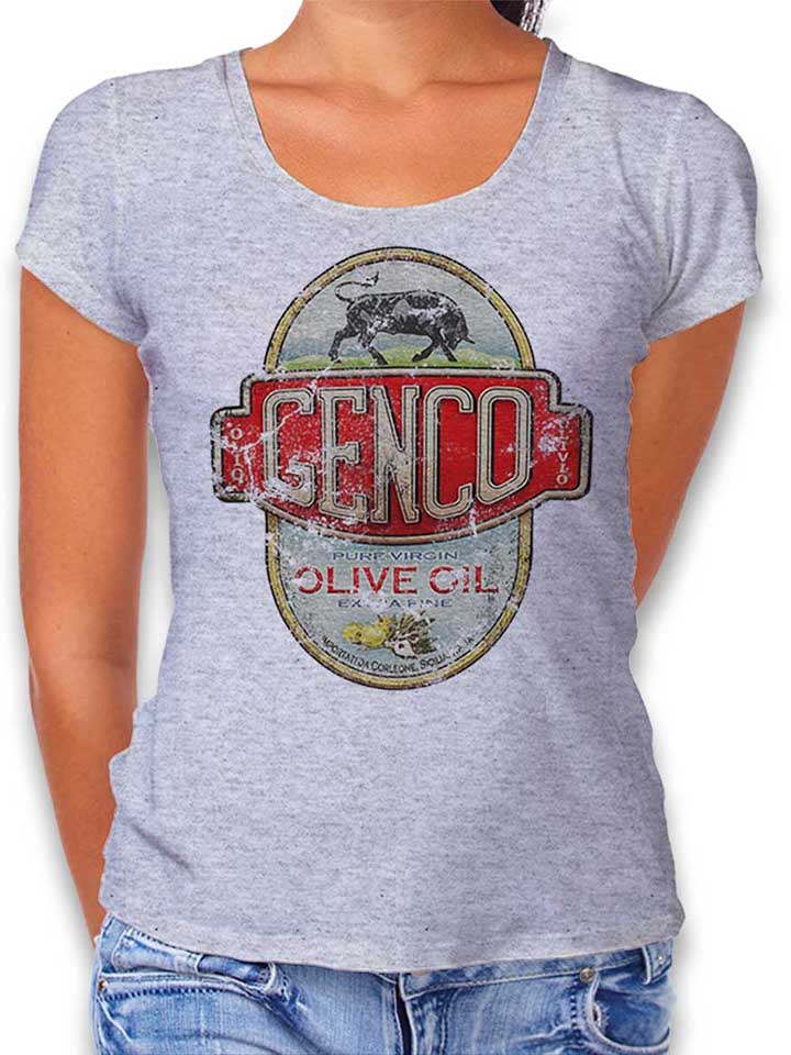 Genco Oil Company Camiseta Mujer gris-jaspeado L