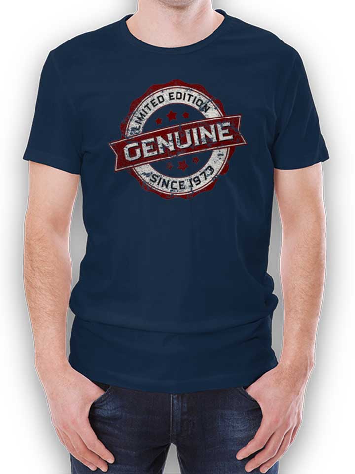 Genuine Since 1973 T-Shirt blu-oltemare L