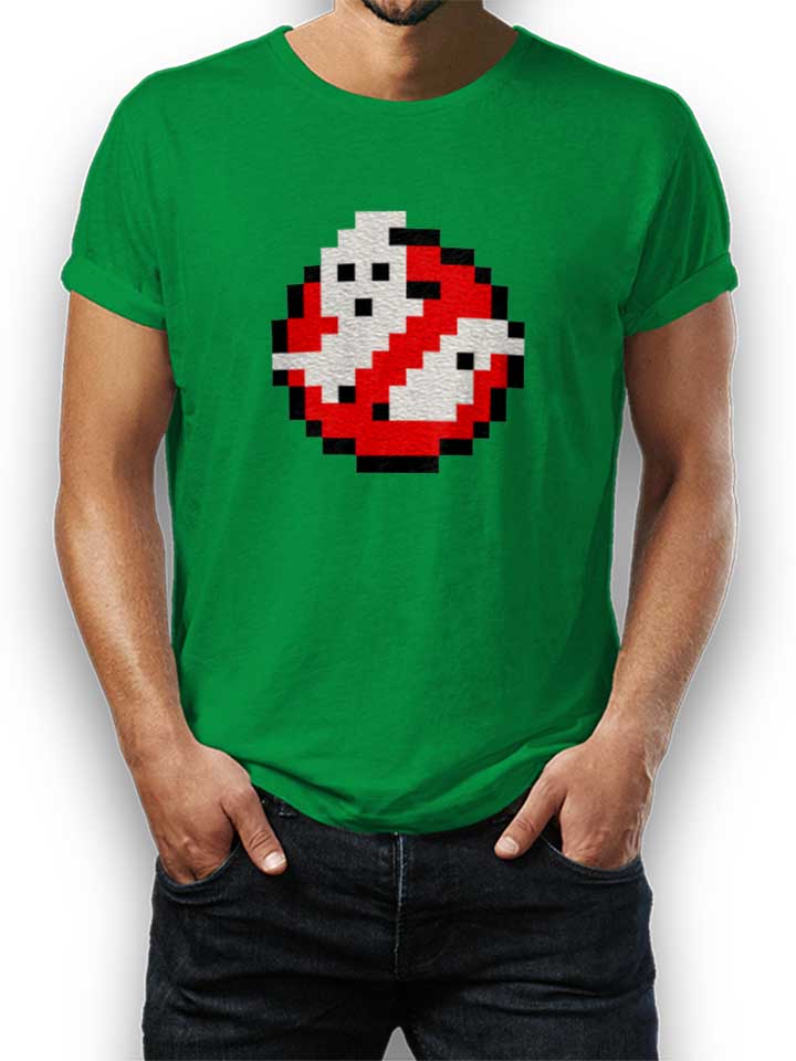 Ghostbusters Logo 8Bit Camiseta verde M