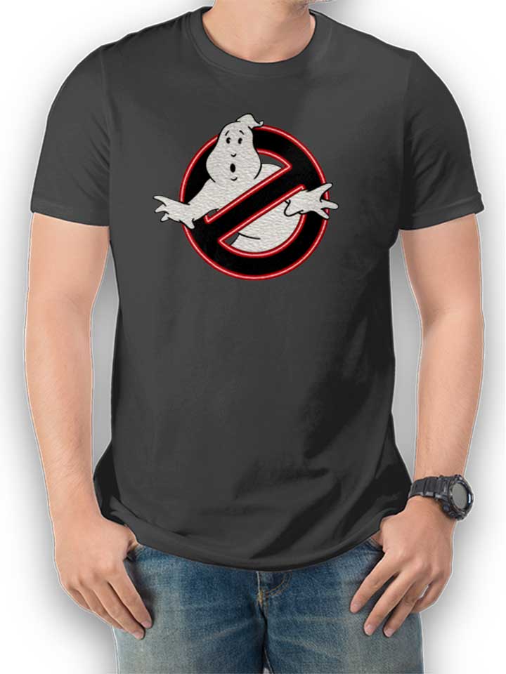 Ghostbusters Logo Neon T-Shirt gris-fonc M