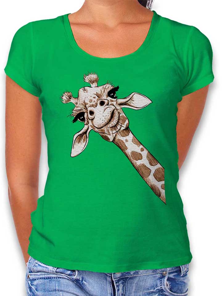 Giraffe Womens T-Shirt green XL