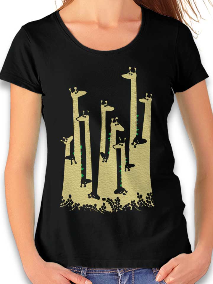 Giraffes Womens T-Shirt black L