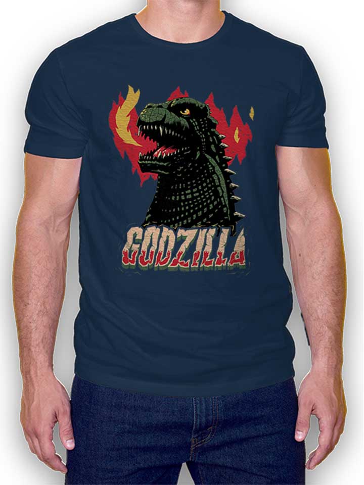 Godzilla Camiseta azul-marino M