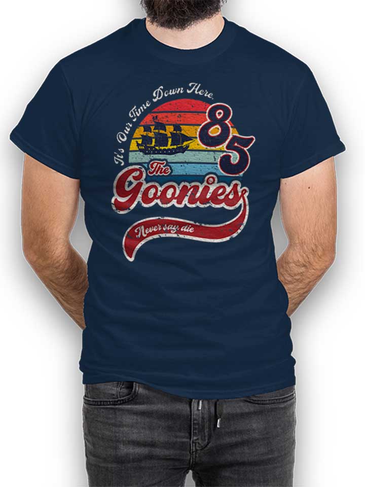 goonies-never-say-die-t-shirt dunkelblau 1