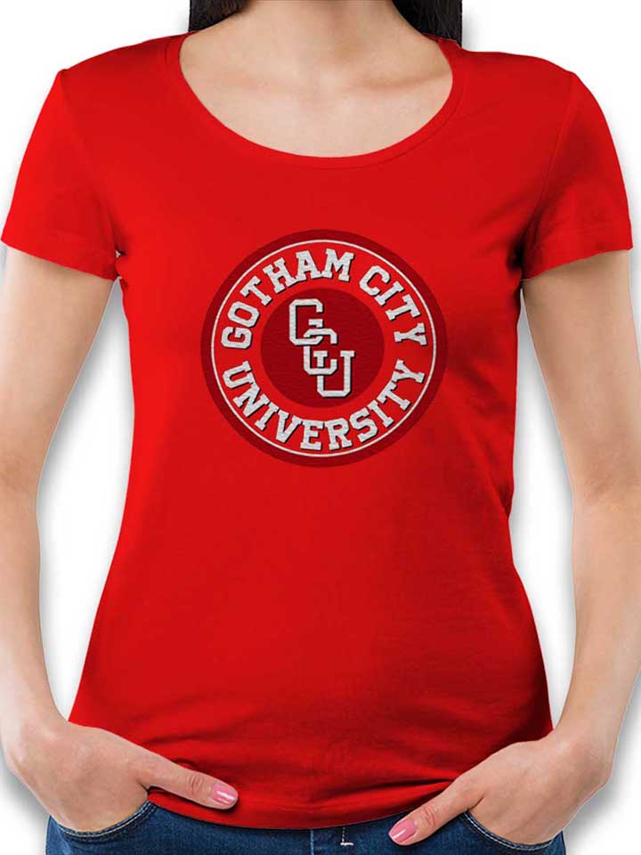gotham-city-university-damen-t-shirt rot 1