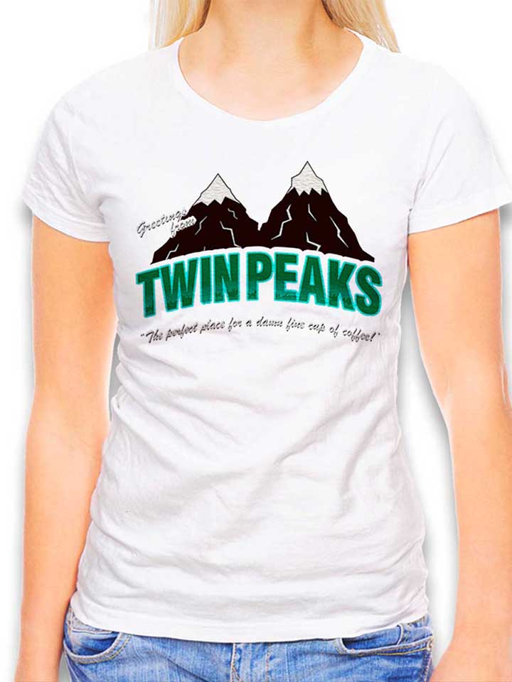 Greeting Twin Peaks Womens T-Shirt white L
