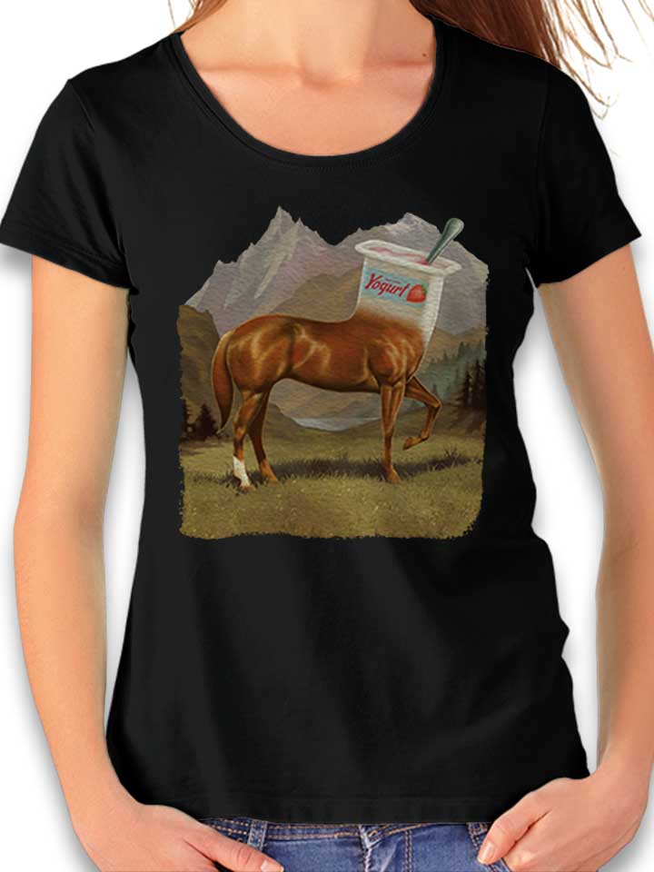 half-horse-half-yogurt-damen-t-shirt schwarz 1