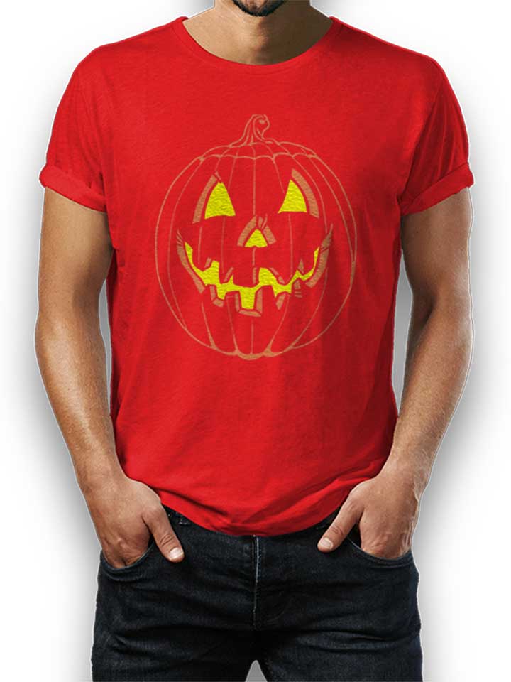 Halloween Kuerbis Camiseta rojo L