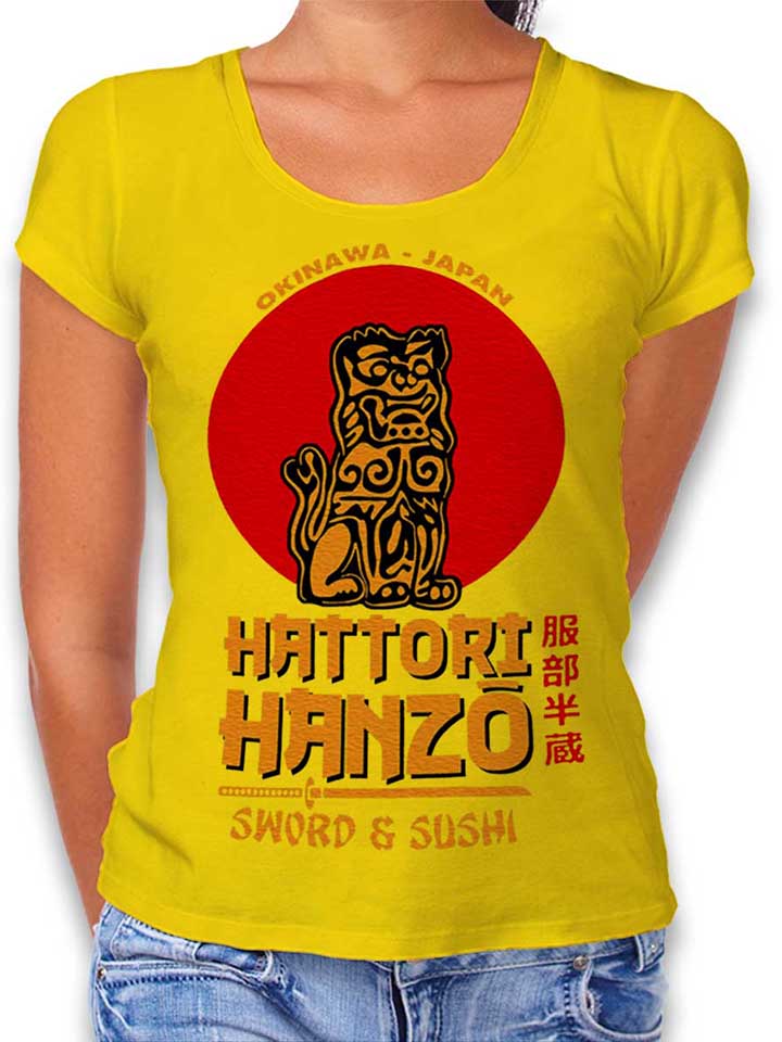 hattori-hanzo-logo-damen-t-shirt gelb 1
