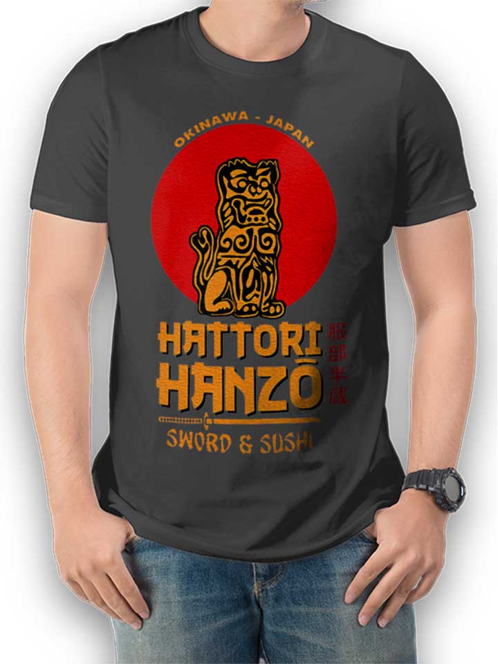 Hattori Hanzo Logo Camiseta gris-oscuro L
