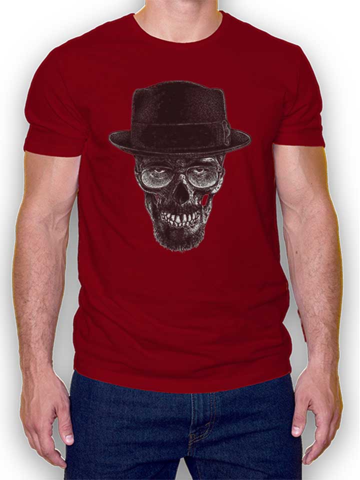 heisenberg-skull-t-shirt bordeaux 1