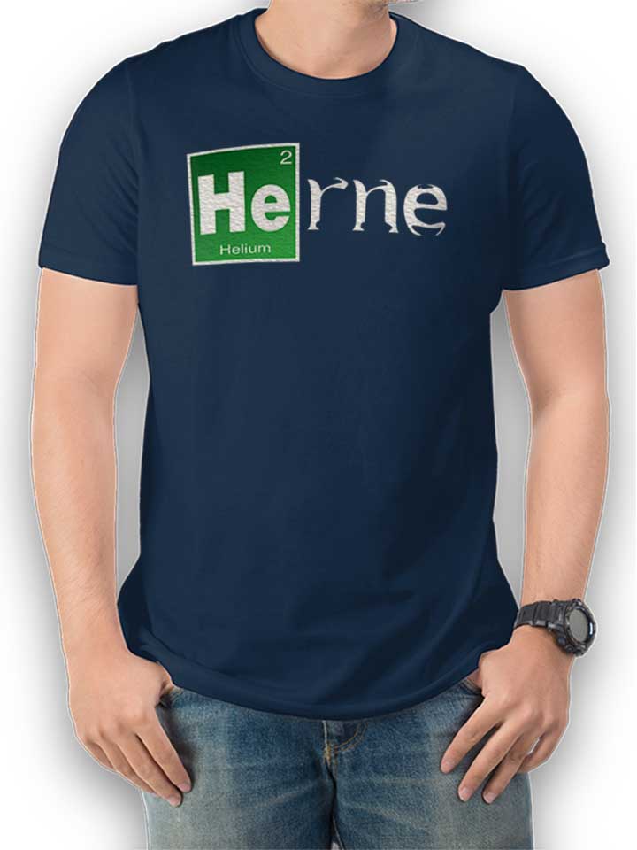 Herne T-Shirt bleu-marine L