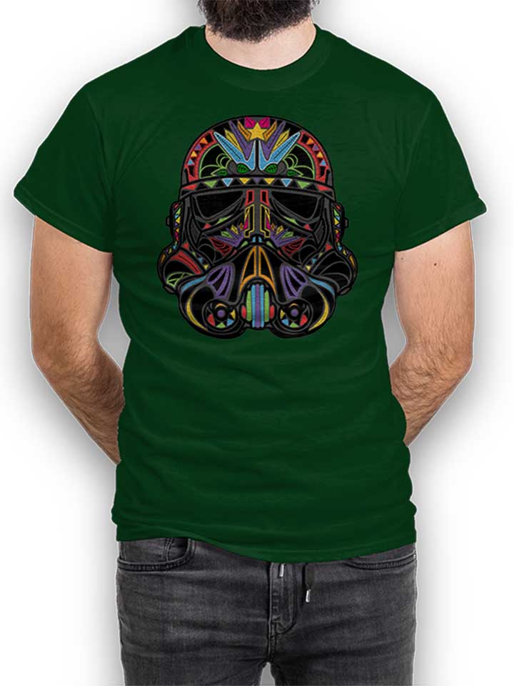 Hippie Startrooper Helmet Camiseta verde-oscuro L