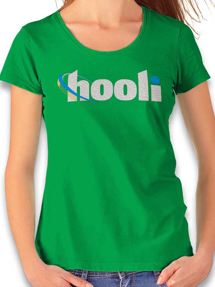 Hooli Logo T-Shirt Donna verde L