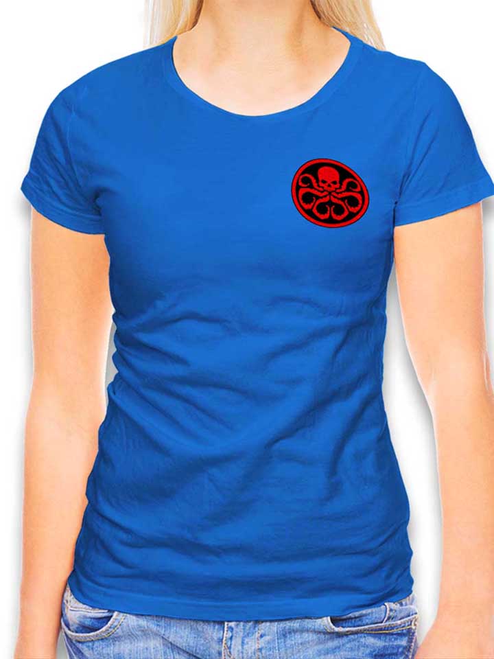 Hydra Logo Chest Print T-Shirt Donna blu-royal L