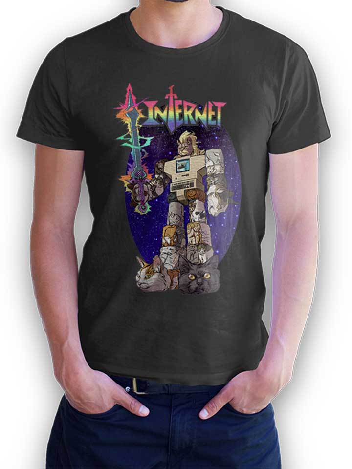 internet-cat-robot-t-shirt dunkelgrau 1