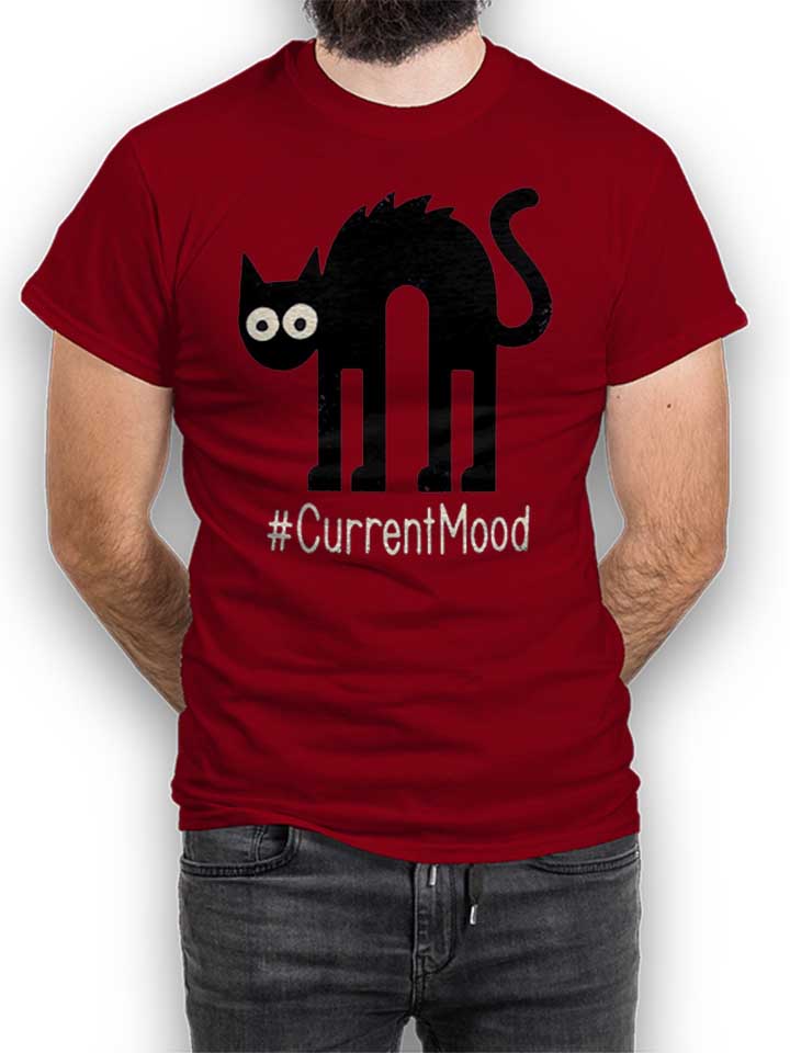 Irritated Cat Camiseta burdeos L