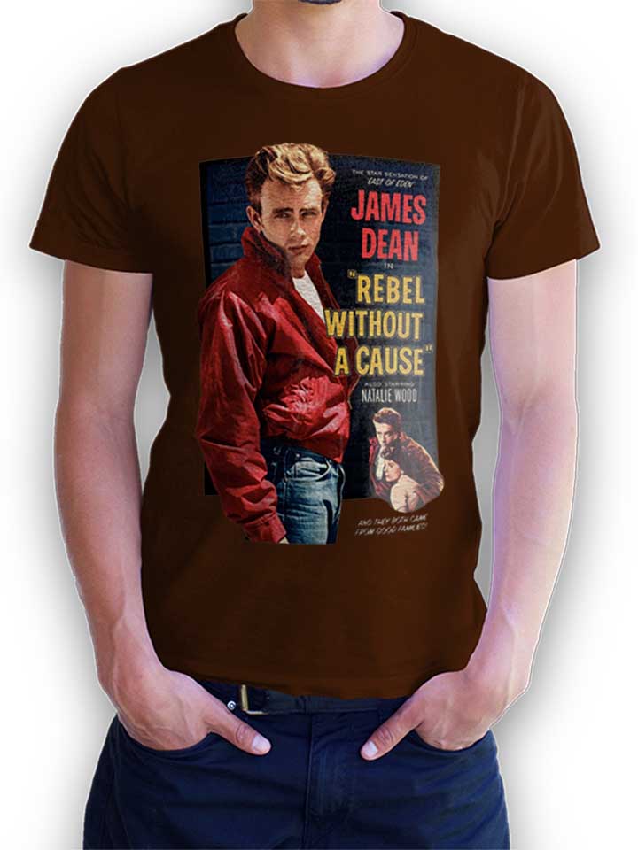 James Dean Rebel Without A Cause Camiseta marrn L