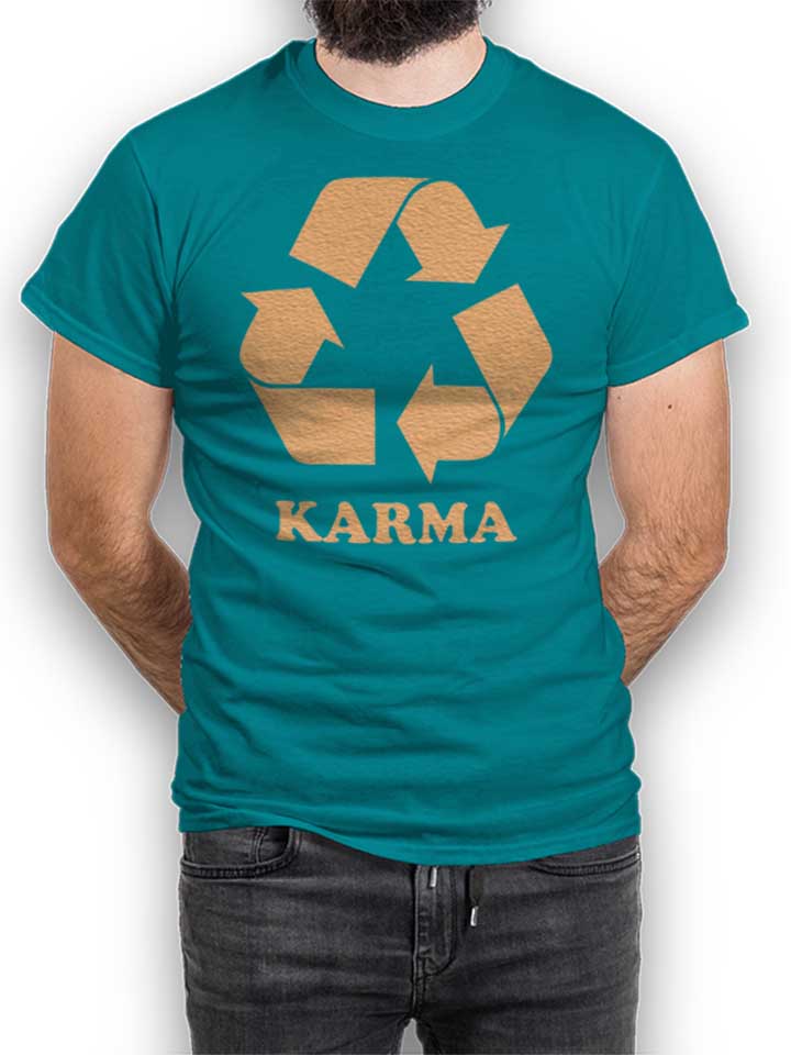 Karma Recycle T-Shirt turchese L